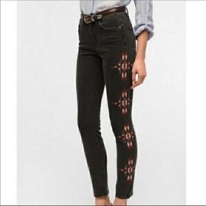 BDG Urban Outfitters 27 Black High Rise Cigarette Ankle Jeans
